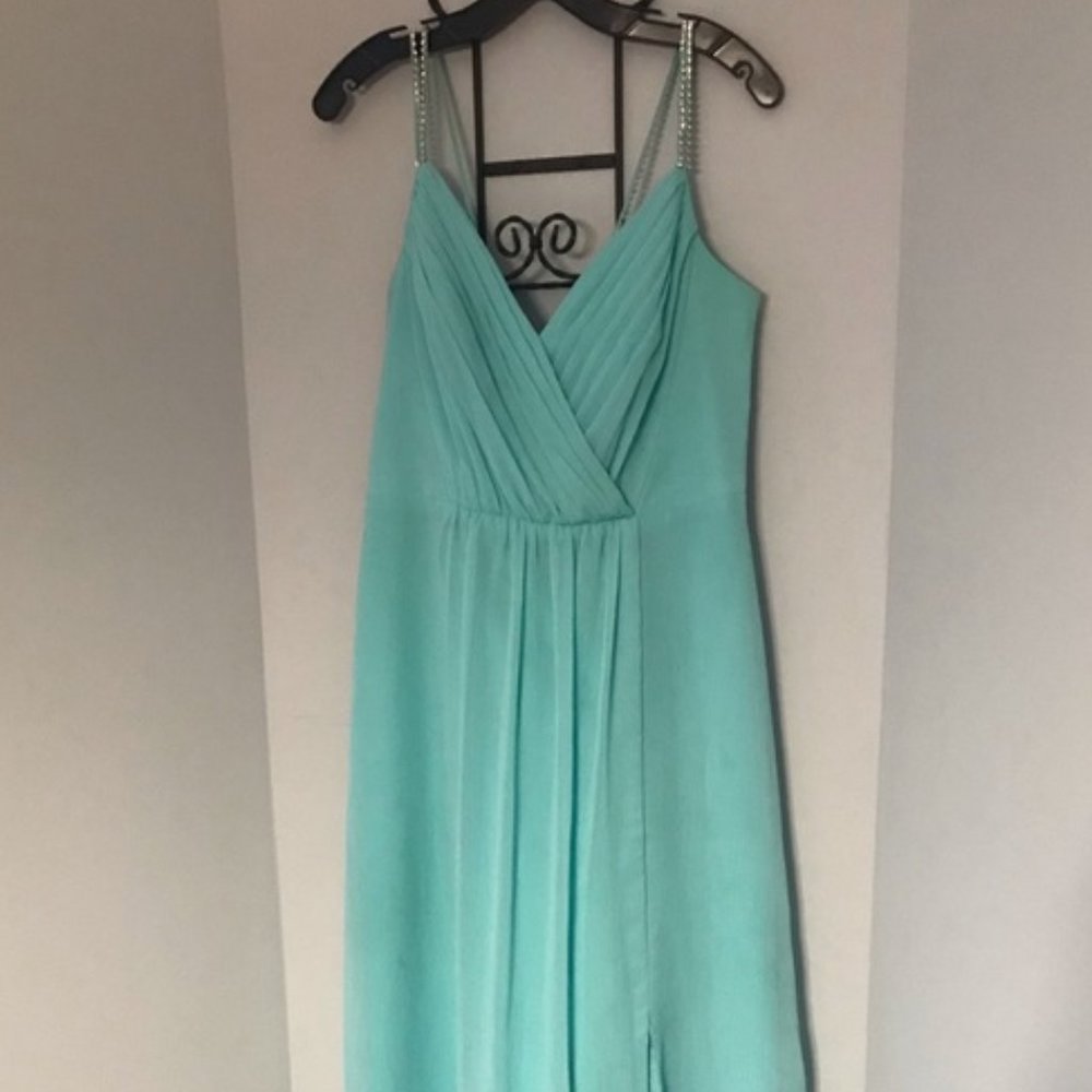 Spa Blue David's Bridal Bridesmaid Dress (10)